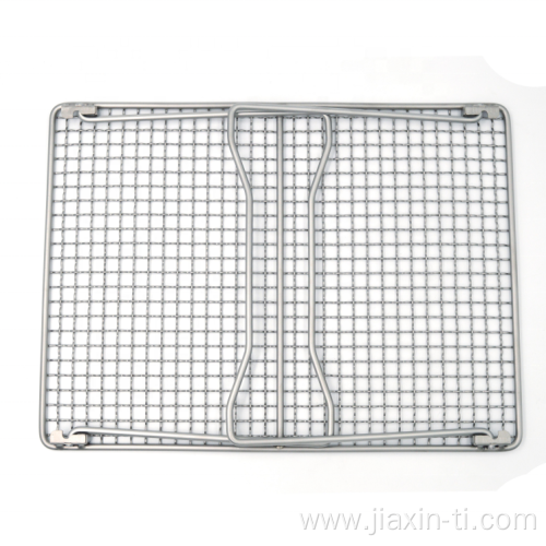 Titanium BBQ Grate with Leg Folding Barbecue Grill